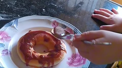 Hajira making donuts 🍩😊❤️