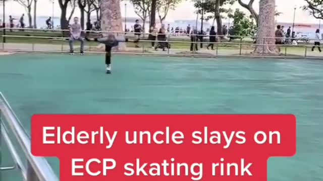 Elderly uncle slays onECP skating rink