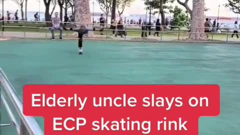 Elderly uncle slays onECP skating rink