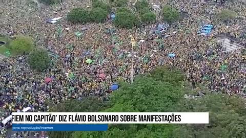 Confiem no capitão’ diz Flávio Bolsonaro sobre manifestações