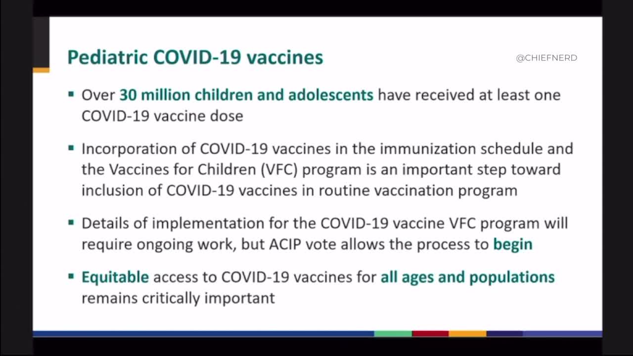 CDC Presents Their Case "For the Inclusion of COVID-19 Vaccines in Routine Vaccination Program"