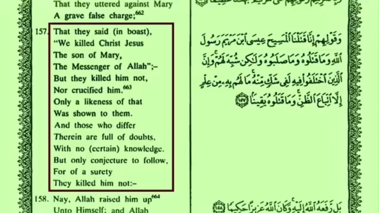 Quran 4:157 Allah Fooled Everyone About Jesus