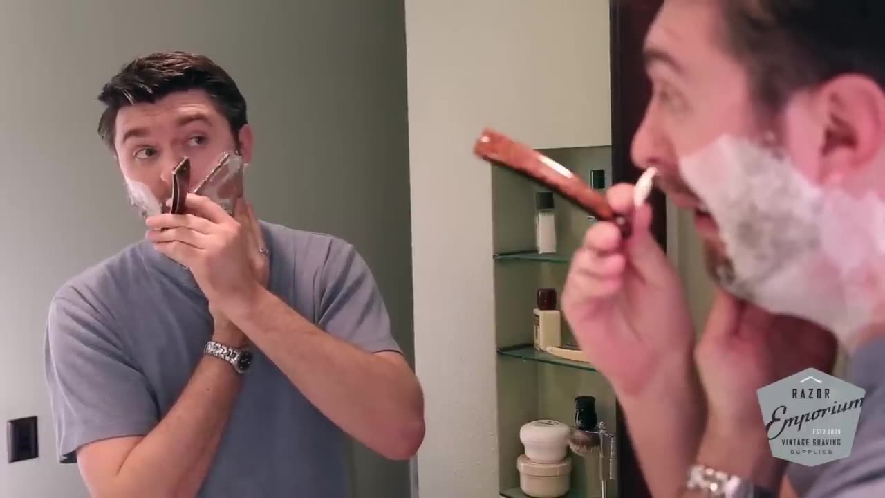 Matt's Beard vs. Cold Water One Pass with Straight Razor Beginner Wet Shave