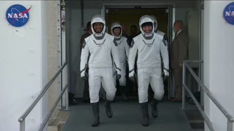 NASA's SpaceX Crew-1 Astronaut Walkout