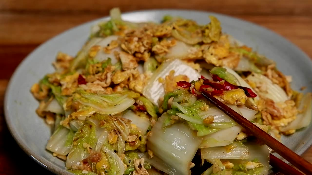 Chinese cabbage with egg