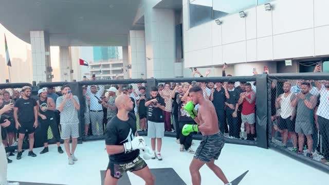 Andrew Tate sparring in dubai