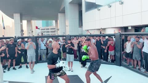 Andrew Tate sparring in dubai