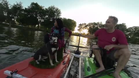 First ride on Double Kayak, Electric.