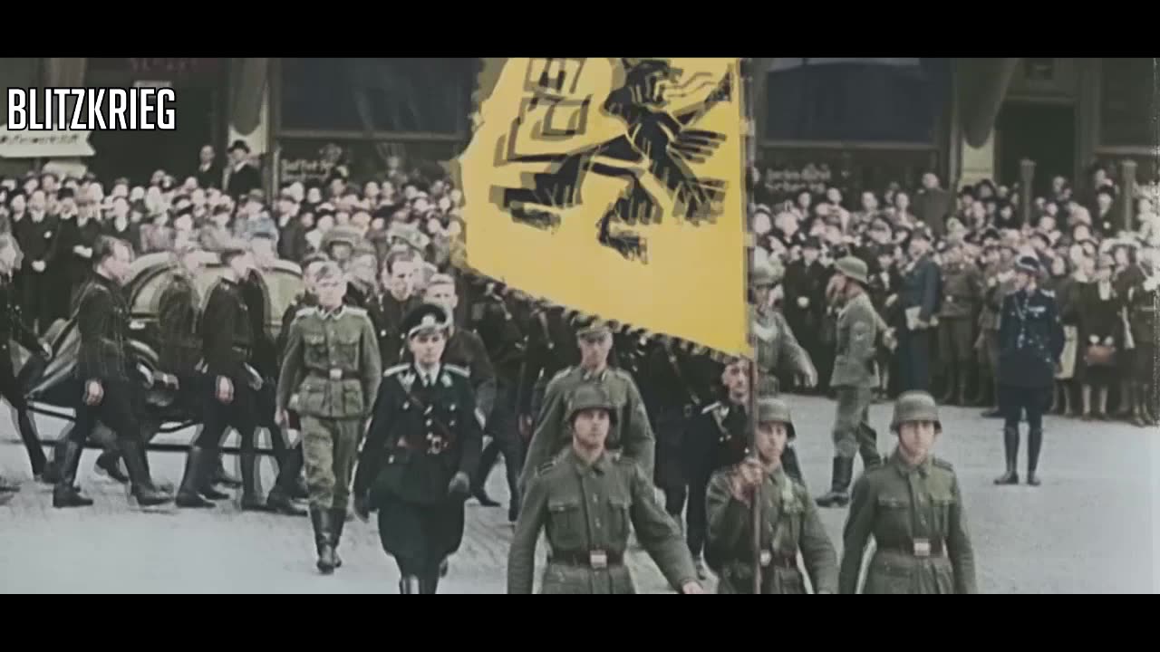 Leon Degrelle Receives An Award [HD Color]