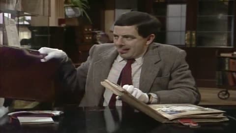 Mr Bean ruins RARE book _ Mr Bean Clip