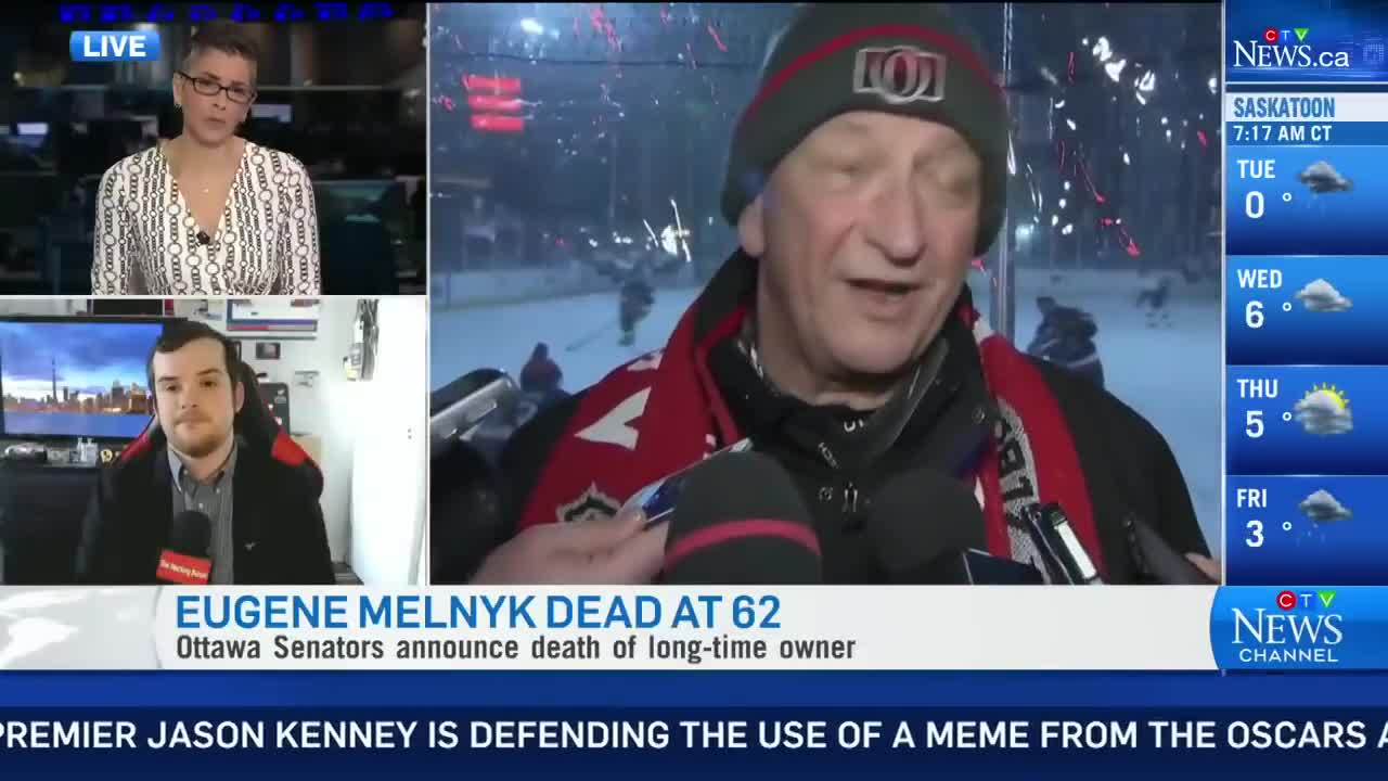 Ottawa Senators owner Eugene Melnyk dead at 62