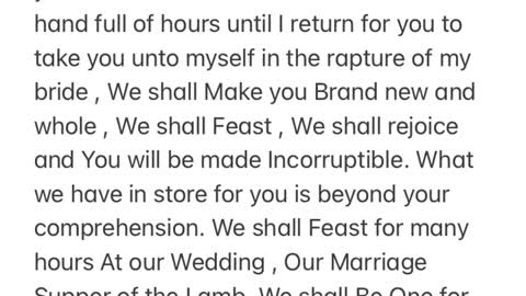 MESSAGE UNTO THE LORDS BRIDE
