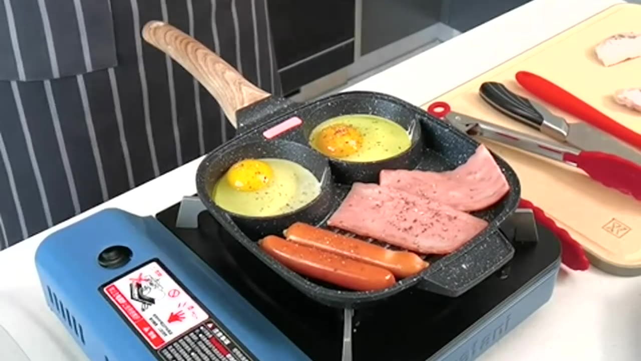 Egg Frying Pan Nonstick Pancake Pans 4-Cups Cookware Pancake