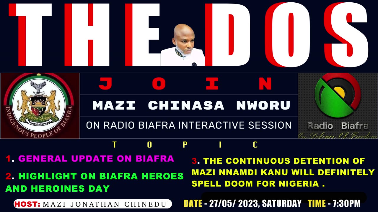 THE DOS: Join Mazi Chinasa Nworu's Interactive Session | Host: Mazi Jonathan | May 27, 2023