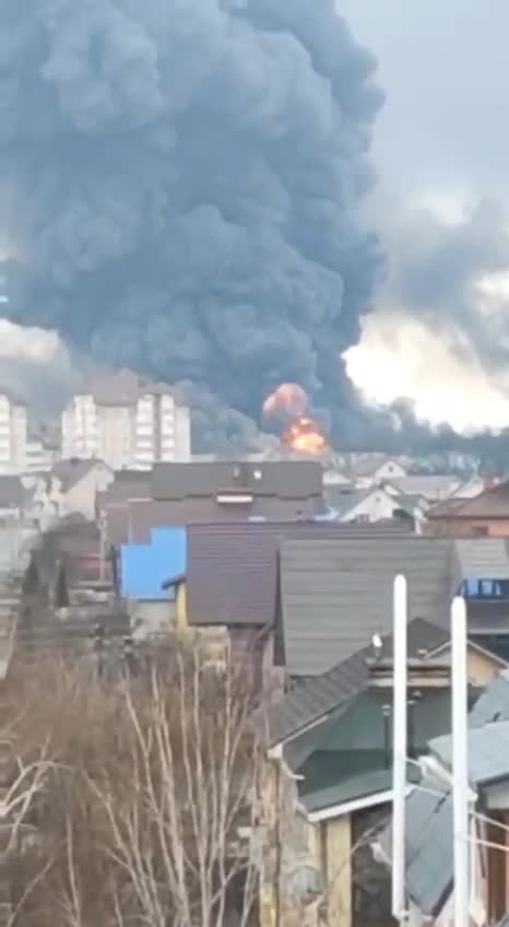 Fire in Bucha, Kyiv region