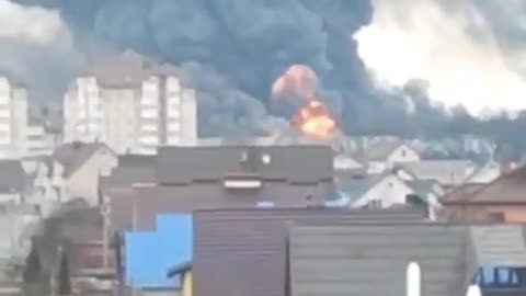 Fire in Bucha, Kyiv region