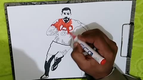 Drawing football player Ali Maaloul