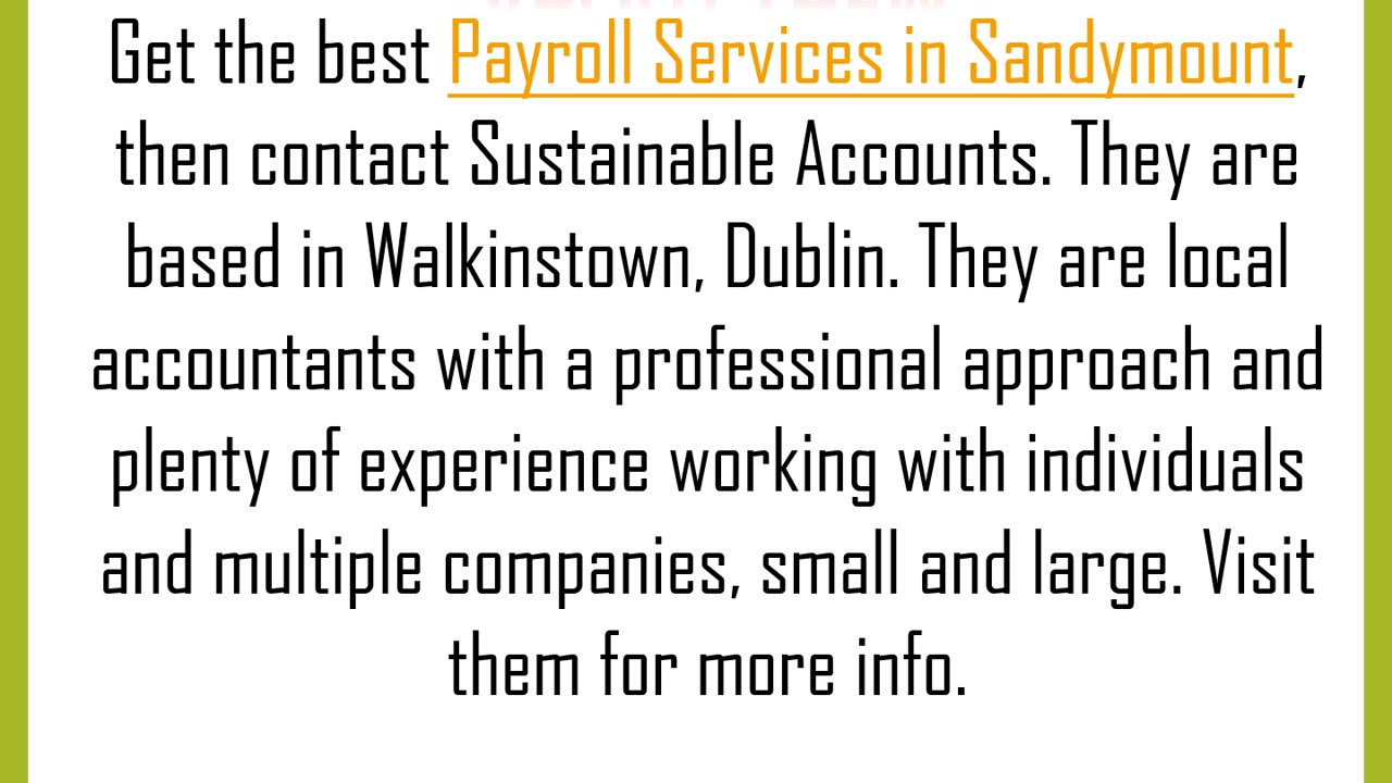 Get the best Payroll Services in Sandymount