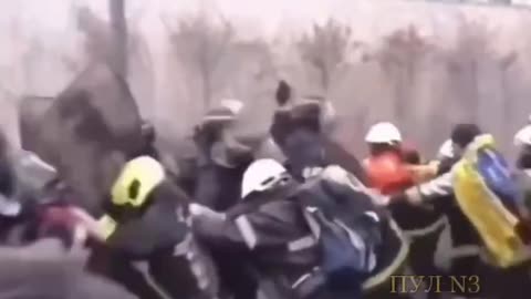 French Fire Fighters riot against French Police. France will fall.