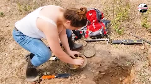 SEE HOW I FIND A $5000000 GOLD TREASURE WITH $50 METAL DETECTOR | UNDER WORLD