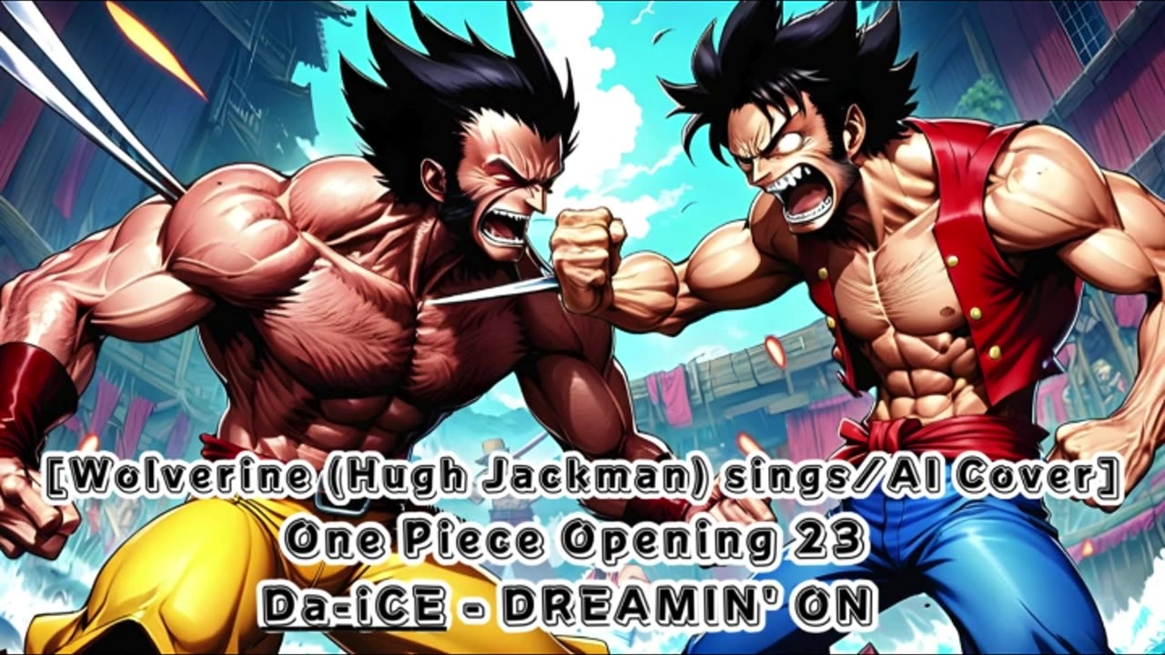 [Wolverine(Hugh Jackman) sings/AI Cover] One Piece Opening 23 Da-iCE - DREAMIN' ON