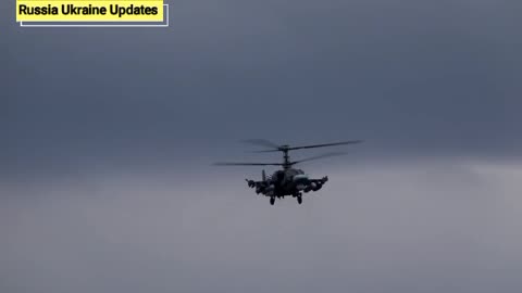 Combat work of the crews of attack helicopters Ka-52 of the Russia