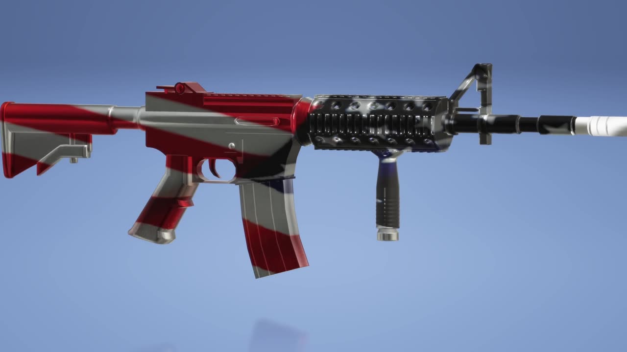 M16 red and white