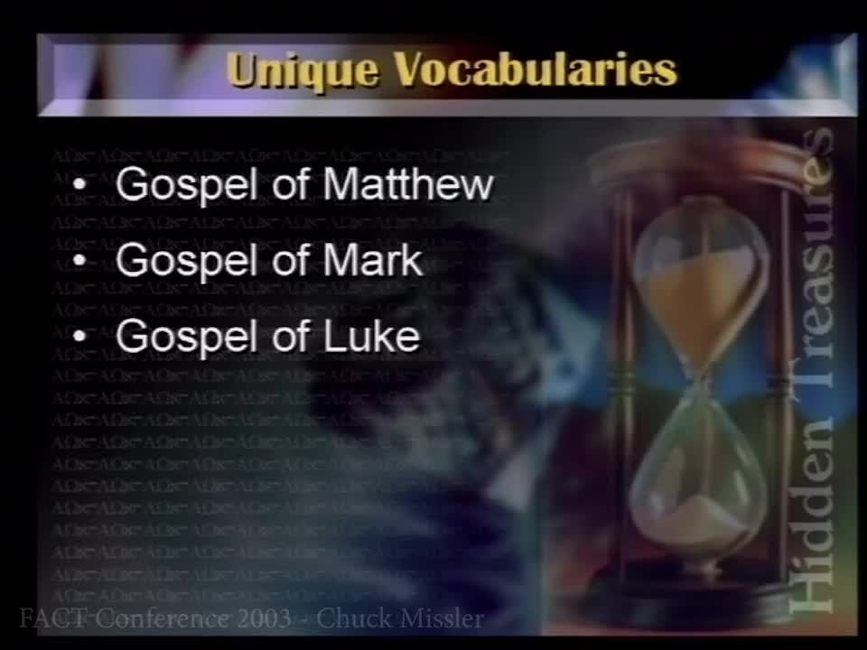 COSMIC CODES - Chuck Missler on Bible Gematria, 2003 - Part 3