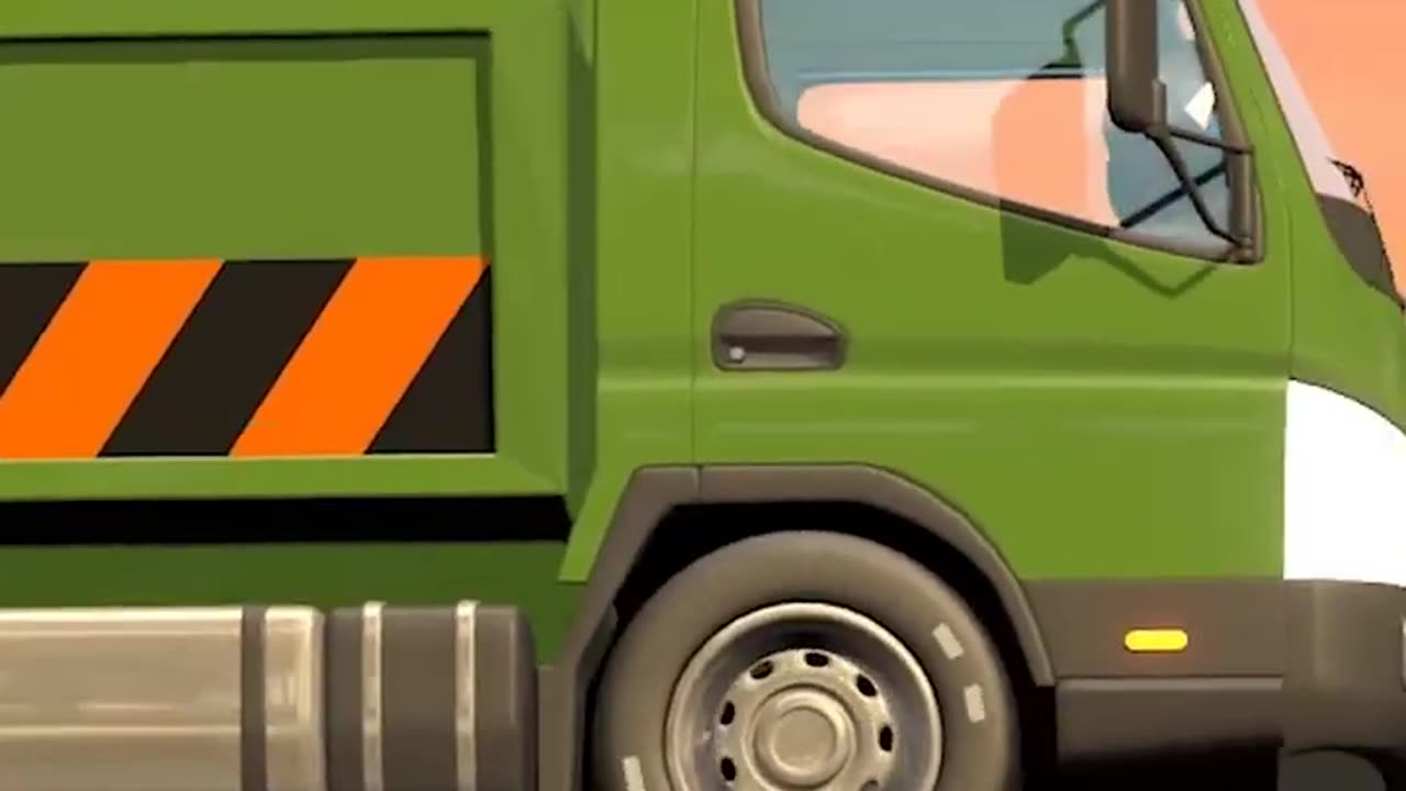 Wheels on the Garbage Truck #viral #trending #popular #ytshorts #cars #cartoon