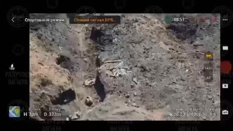 Artyomovskaya trenches from a drone