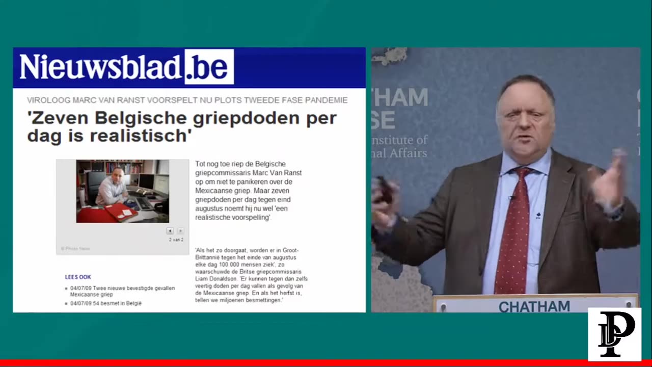 Masterclass by Marc Van Ranst on how to frame the population and the media during a pandemic