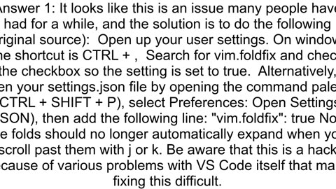 Code folds are automatically opened when cursor moves over them in VS Code Vim How can I prevent th