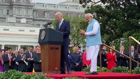 President biden welcomes pm Modi to the US