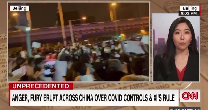 CNN reporter on sight at protest in China