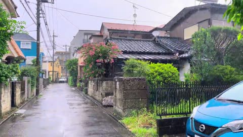 Heavy Rain Walk in Japan