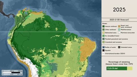 Deforestation of the Amazon Rainforest (1970–2100)