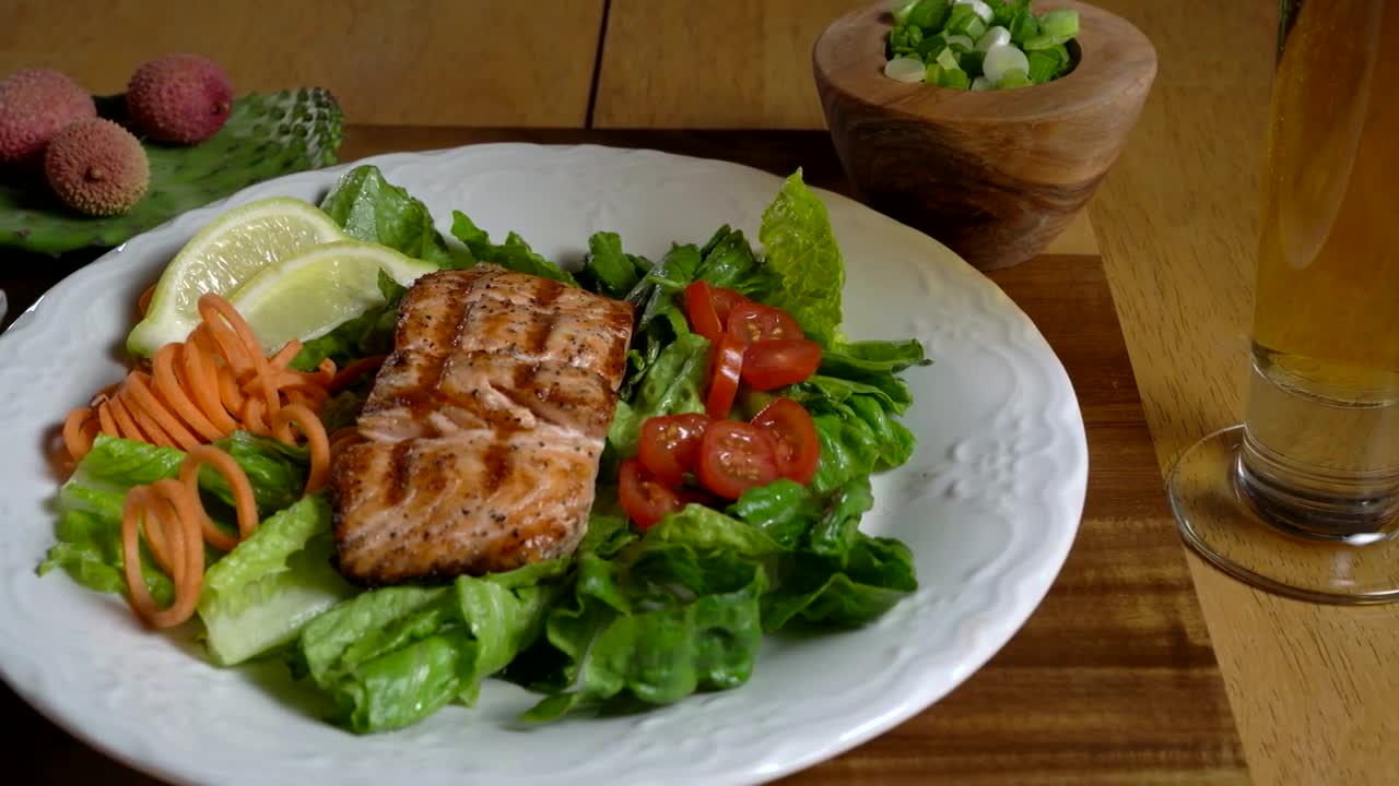 gourmet seafood at the table