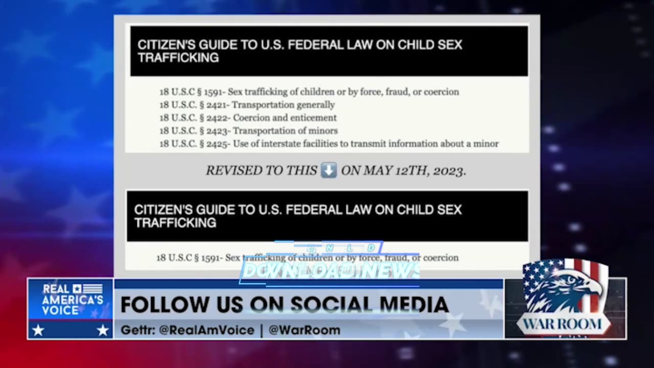 Steve Bannon & Natalie Winters: DOJ Wipes Information From Citizen's Guide To Child Sex Trafficking Laws - 7/24/23