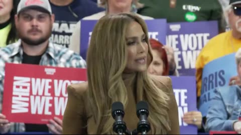 Jennifer Lopez Kamala Harris Rally Las Vegas Full Pool Video