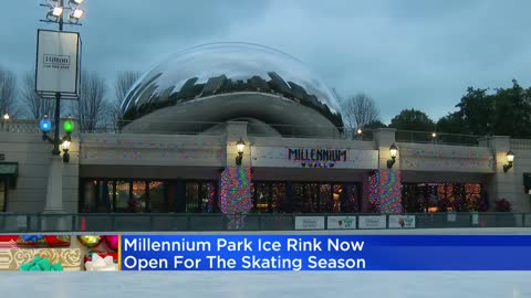 Ice skating rink in Millennium Park now open