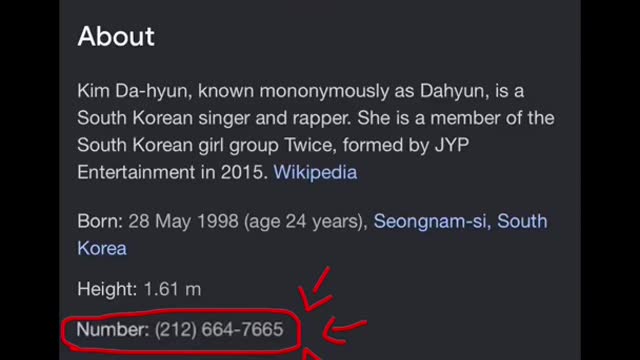 Just call Dahyun anonymously