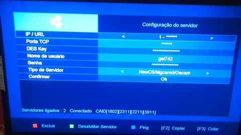 Como configurar CS no Azamerica s2005.