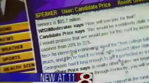 April 12, 2000 - Debby Knox 11 PM News Tease & Promo for Paul Newman & Pearl Jam on 'Late Show'