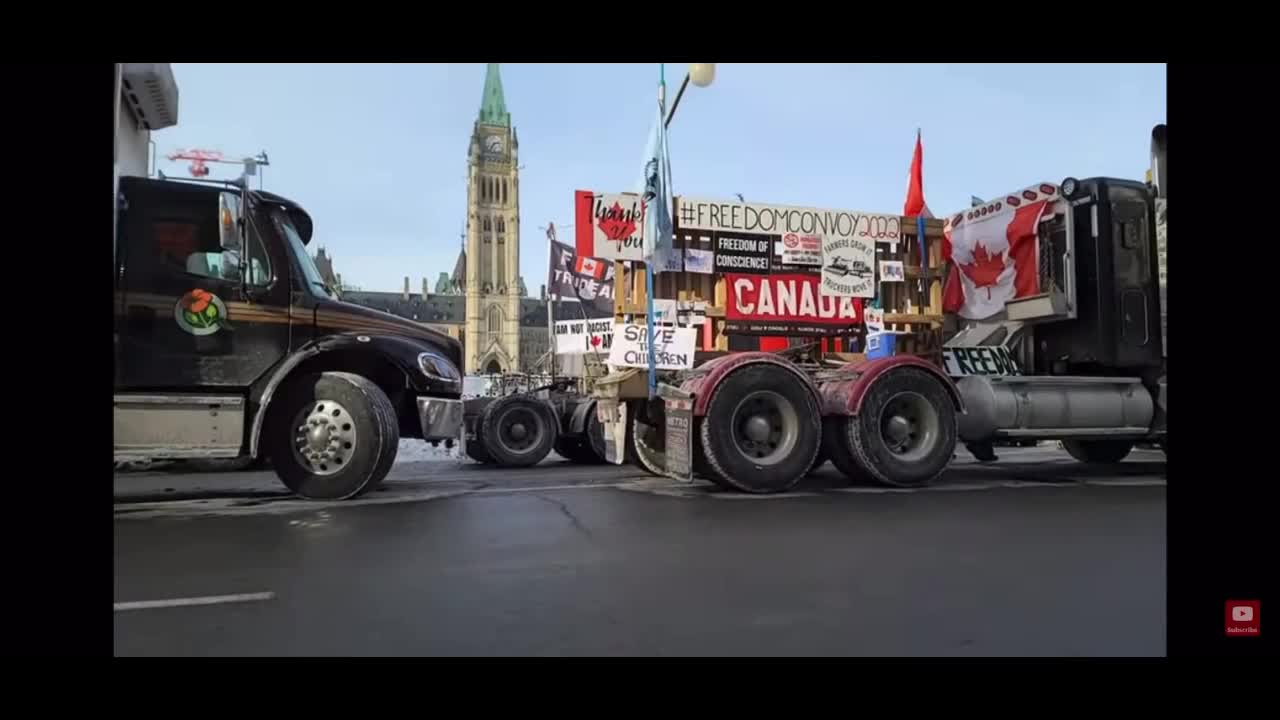 Ottawa Truckers Growing "We're taking our Country BACK"