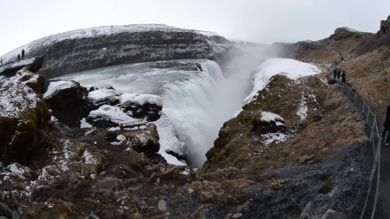 Huge Waterfall in Iceland - Nature, Scenery and Relaxing Videos