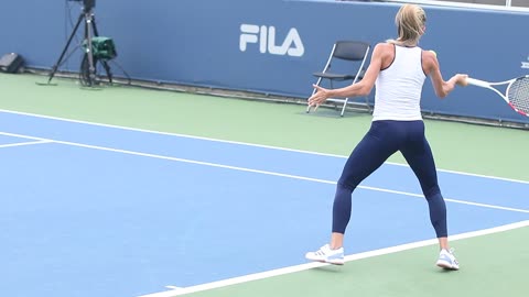 Camila Giorgi practice Cincinnati 2019