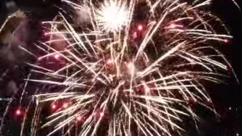 The fireworks in Piatra Neamt filmed with a drone