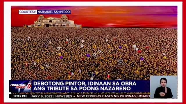 Debotong pintor, idinaansa obra ang tribute saPoong Nazareno