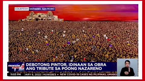 Debotong pintor, idinaansa obra ang tribute saPoong Nazareno