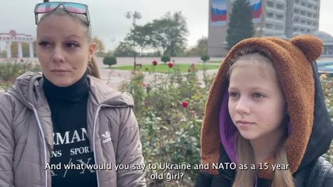 spoke to this 15 year old girl in Melitopol. Please subscribe